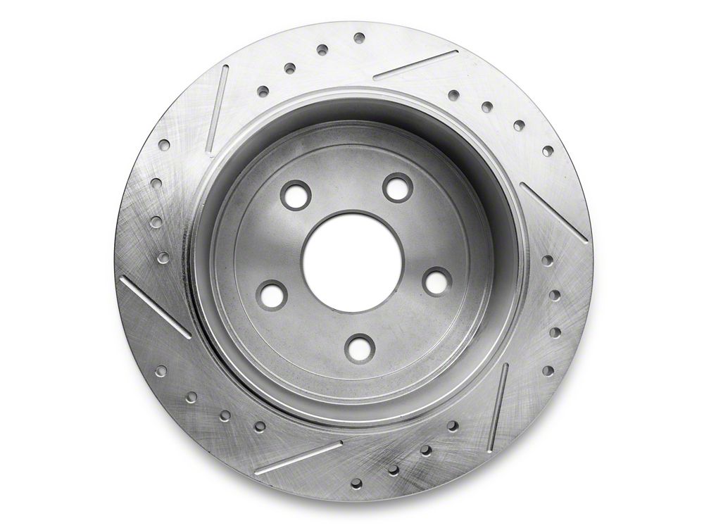 C&L Super Sport HD Cross-Drilled and Slotted Rotors; Front and Rear (07-18 Jeep Wrangler JK)