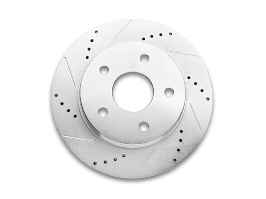 C&L Super Sport HD Cross-Drilled and Slotted 5-Lug Rotor; Front Driver Side (06-18 RAM 1500, Excluding SRT-10 & Mega Cab)