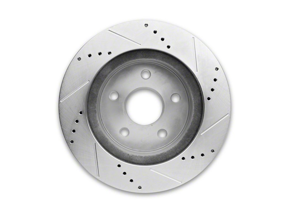 C&L Super Sport HD Cross-Drilled and Slotted 5-Lug Rotor; Front Driver Side (06-18 RAM 1500, Excluding SRT-10 & Mega Cab)