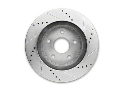 C&L Super Sport HD Cross-Drilled and Slotted 5-Lug Rotor; Front Driver Side (06-18 RAM 1500, Excluding SRT-10 & Mega Cab)