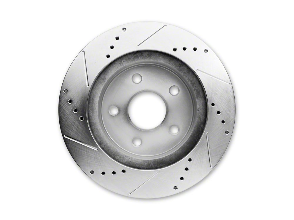 C&L Super Sport HD Cross-Drilled and Slotted 5-Lug Rotor; Front Passenger Side (06-18 RAM 1500, Excluding SRT-10 & Mega Cab)