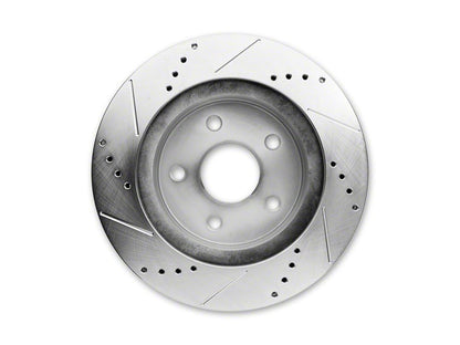 C&L Super Sport HD Cross-Drilled and Slotted 5-Lug Rotor; Front Passenger Side (06-18 RAM 1500, Excluding SRT-10 & Mega Cab)