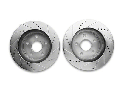 C&L Super Sport HD Cross-Drilled and Slotted 5-Lug Rotors; Front Pair (06-18 RAM 1500, Excluding SRT-10 & Mega Cab)