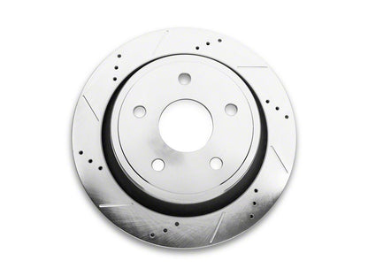 C&L Super Sport HD Cross-Drilled and Slotted 5-Lug Rotor; Rear Driver Side (02-18 RAM 1500, Excluding SRT-10 & Mega Cab)