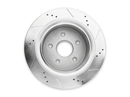 C&L Super Sport HD Cross-Drilled and Slotted 5-Lug Rotor; Rear Driver Side (02-18 RAM 1500, Excluding SRT-10 & Mega Cab)