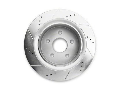 C&L Super Sport HD Cross-Drilled and Slotted 5-Lug Rotor; Rear Passenger Side (02-18 RAM 1500, Excluding SRT-10 & Mega Cab)