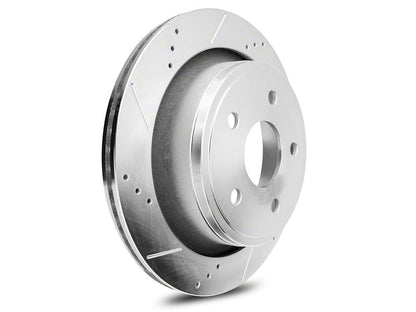 C&L Super Sport HD Cross-Drilled and Slotted 5-Lug Rotors; Rear Pair (02-18 RAM 1500, Excluding SRT-10 & Mega Cab)
