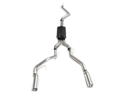 C&L Dual Exhaust System with Polished Tips; Rear Exit (09-18 5.7L RAM 1500 w/ Factory Dual Exhaust)