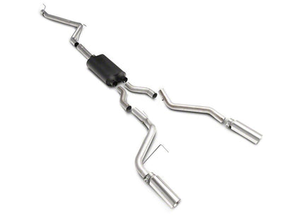 C&L Dual Exhaust System with Polished Tips; Rear Exit (09-18 5.7L RAM 1500 w/ Factory Dual Exhaust)