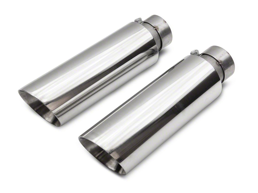 C&L Dual Exhaust System with Polished Tips; Rear Exit (09-18 5.7L RAM 1500 w/ Factory Dual Exhaust)