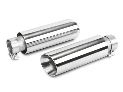 C&L Dual Exhaust System with Polished Tips; Rear Exit (19-24 5.7L RAM 1500 w/ Factory Dual Exhaust)