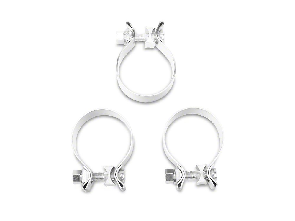 C&L Dual Exhaust System with Polished Tips; Rear Exit (19-24 5.7L RAM 1500 w/ Factory Dual Exhaust)