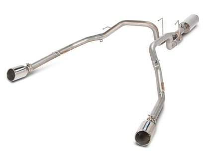 C&L Dual Exhaust System with Polished Tips; Rear Exit (09-18 5.7L RAM 1500 w/ Factory Dual Exhaust)