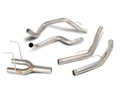 C&L Dual Exhaust System with Polished Tips; Rear Exit (09-18 5.7L RAM 1500 w/ Factory Dual Exhaust)