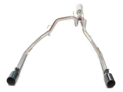 C&L Dual Exhaust System with Black Tips; Rear Exit (09-18 5.7L RAM 1500 w/ Factory Dual Exhaust)