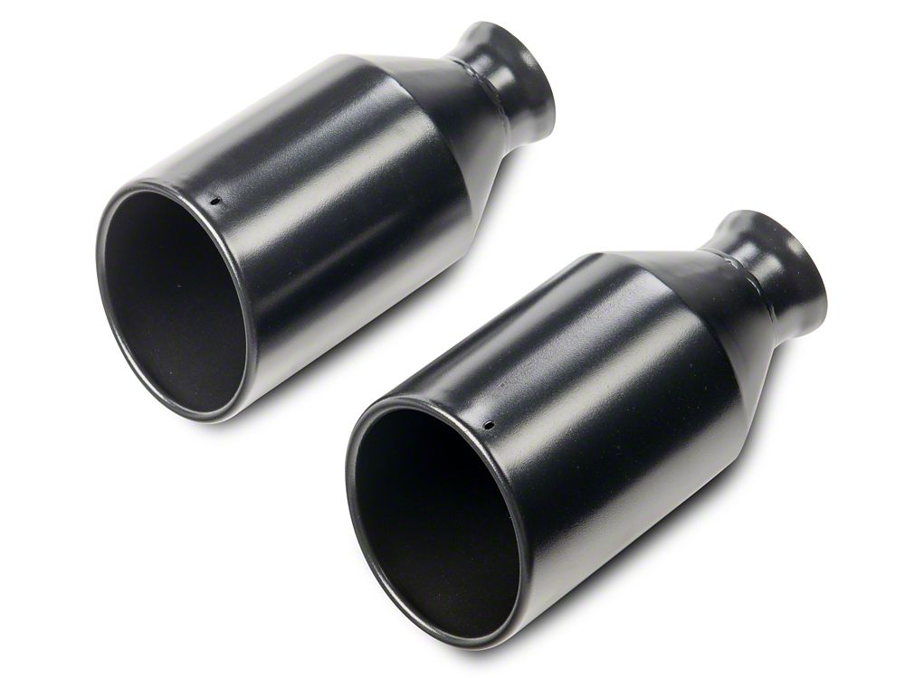 C&L Dual Exhaust System with Black Tips; Rear Exit (09-18 5.7L RAM 1500 w/ Factory Dual Exhaust)