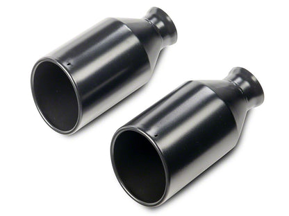 C&L Dual Exhaust System with Black Tips; Rear Exit (09-18 5.7L RAM 1500 w/ Factory Dual Exhaust)