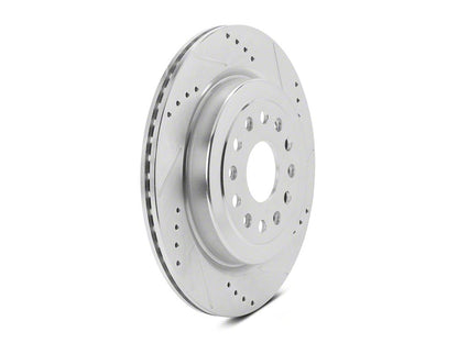 C&L Super Sport HD Cross-Drilled and Slotted Rotors; Rear Pair (19-25 RAM 1500, Excluding RHO & TRX)