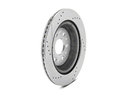 C&L Super Sport HD Cross-Drilled and Slotted Rotors; Rear Pair (19-25 RAM 1500, Excluding RHO & TRX)