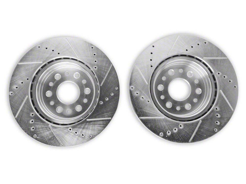 C&L Super Sport HD Cross-Drilled and Slotted 6-Lug Rotors; Front Pair (19-25 RAM 1500, Excluding RHO & TRX)
