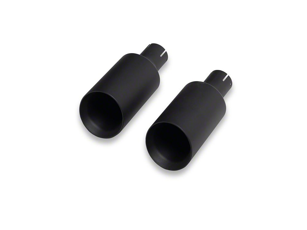 C&L Dual Exhaust System with Black Tips; Rear Exit (19-24 5.7L RAM 1500 w/ Factory Dual Exhaust)