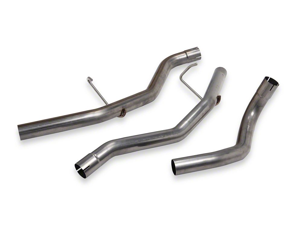 C&L Dual Exhaust System with Black Tips; Rear Exit (19-24 5.7L RAM 1500 w/ Factory Dual Exhaust)