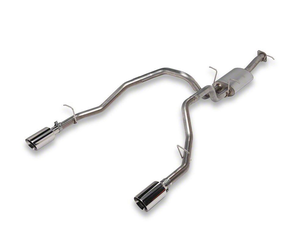 C&L Dual Exhaust System with Polished Tips; Rear Exit (19-24 5.7L RAM 1500 w/ Factory Dual Exhaust)