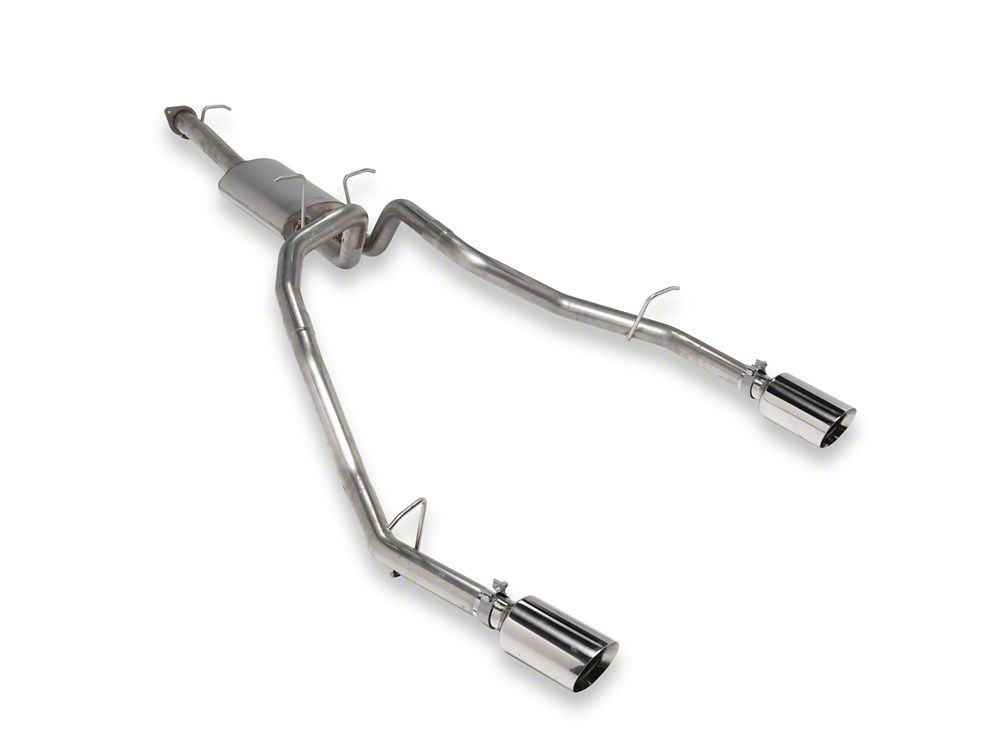 C&L Dual Exhaust System with Polished Tips; Rear Exit (19-24 5.7L RAM 1500 w/ Factory Dual Exhaust)