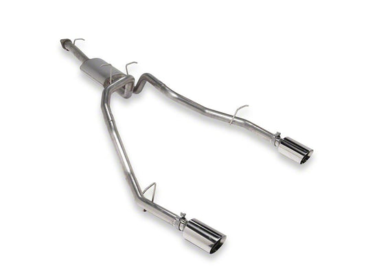 C&L Dual Exhaust System with Polished Tips; Rear Exit (19-24 5.7L RAM 1500 w/ Factory Dual Exhaust)