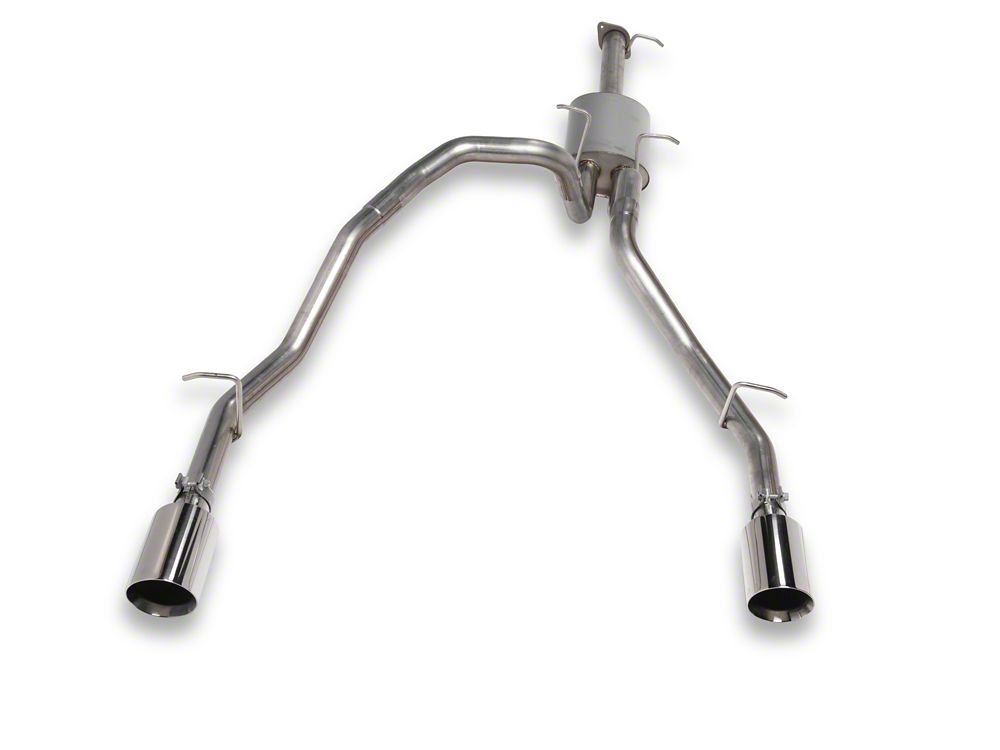 C&L Dual Exhaust System with Polished Tips; Rear Exit (19-24 5.7L RAM 1500 w/ Factory Dual Exhaust)