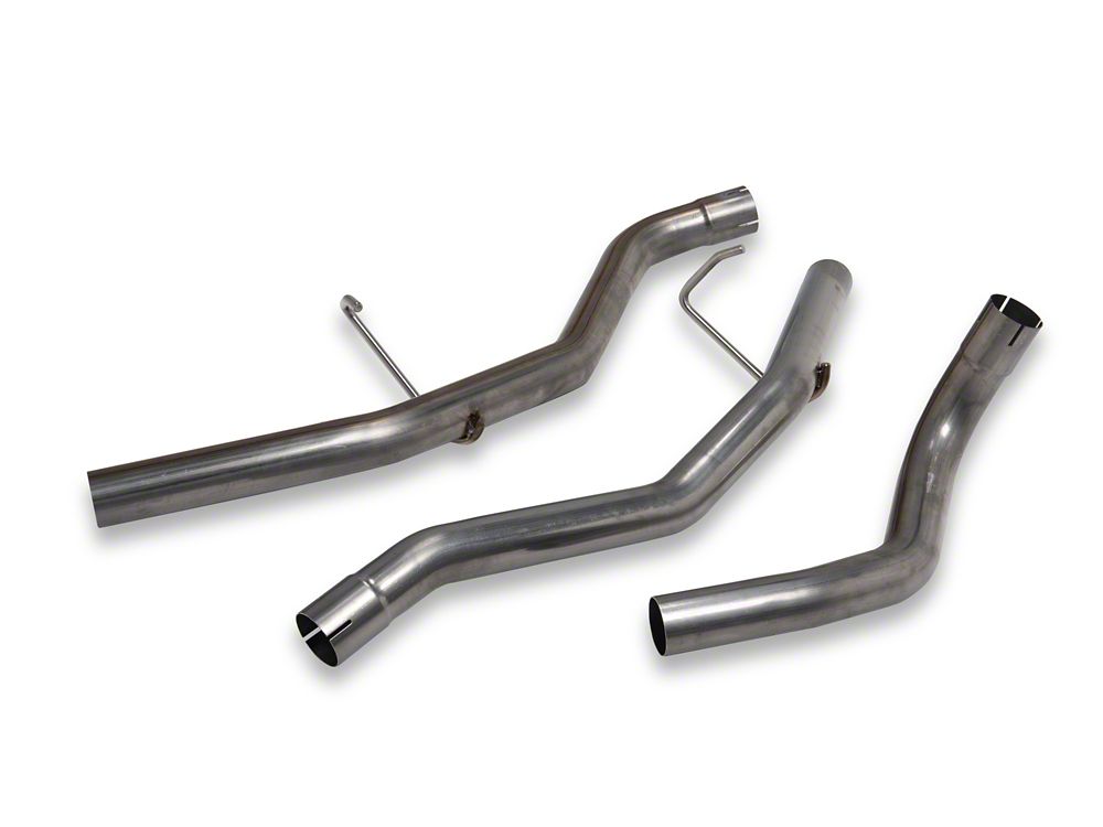 C&L Dual Exhaust System with Polished Tips; Rear Exit (19-24 5.7L RAM 1500 w/ Factory Dual Exhaust)