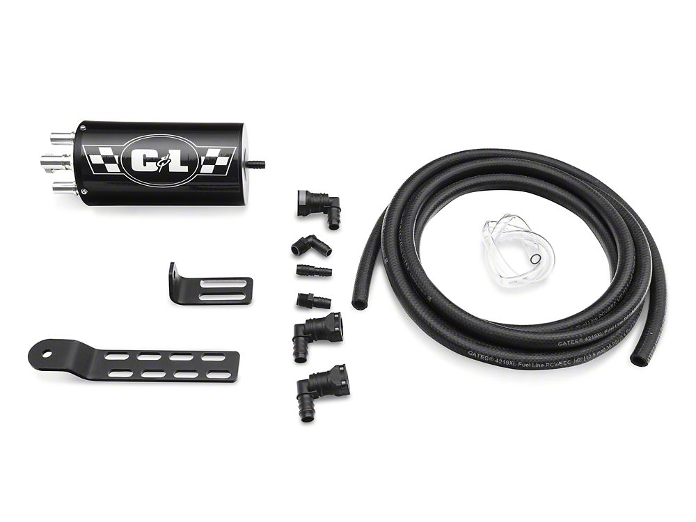 C&L Gen 2 Monster Oil Separator Catch Can; Black (Universal; Some Adaptation May Be Required)