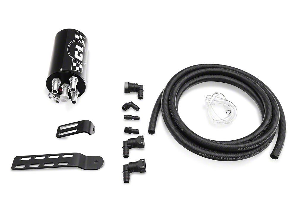 C&L Gen 2 Monster Oil Separator Catch Can; Black (Universal; Some Adaptation May Be Required)