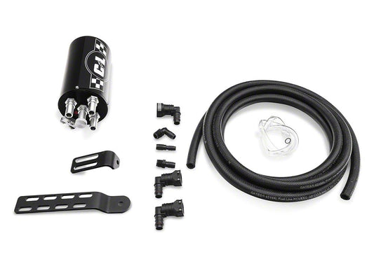 C&L Gen 2 Monster Oil Separator Catch Can; Black (Universal; Some Adaptation May Be Required)