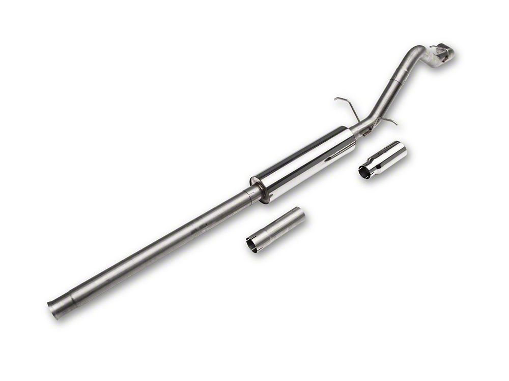 C&L Single Exhaust System with Polished Tip; Side Exit (14-18 5.3L Silverado 1500)