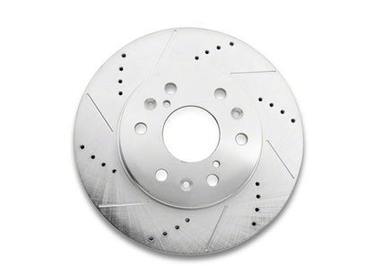 C&L Super Sport HD Cross-Drilled and Slotted 6-Lug Rotor; Front Driver Side (07-18 Silverado 1500)