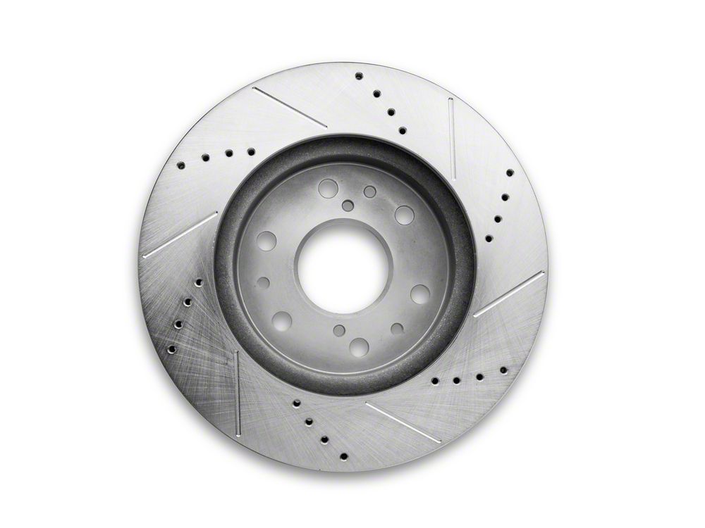 C&L Super Sport HD Cross-Drilled and Slotted 6-Lug Rotor; Front Driver Side (07-18 Silverado 1500)