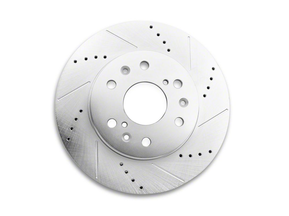 C&L Super Sport HD Cross-Drilled and Slotted 6-Lug Rotor; Front Passenger Side (07-18 Silverado 1500)