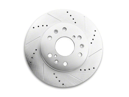 C&L Super Sport HD Cross-Drilled and Slotted 6-Lug Rotor; Front Passenger Side (07-18 Silverado 1500)