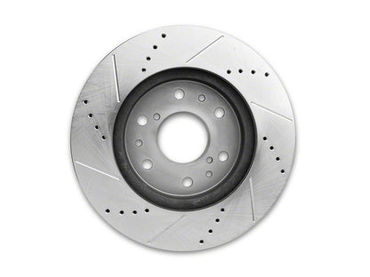 C&L Super Sport HD Cross-Drilled and Slotted 6-Lug Rotor; Front Passenger Side (07-18 Silverado 1500)