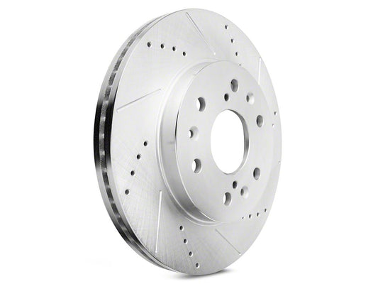 C&L Super Sport HD Cross-Drilled and Slotted 6-Lug Rotors; Front Pair (07-18 Silverado 1500)