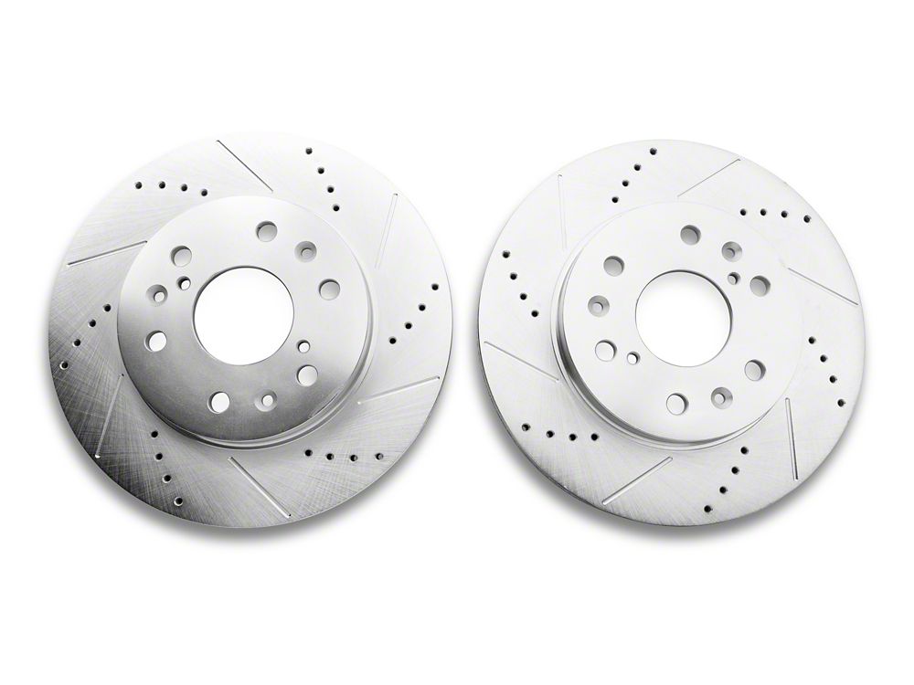 C&L Super Sport HD Cross-Drilled and Slotted 6-Lug Rotors; Front Pair (07-18 Silverado 1500)