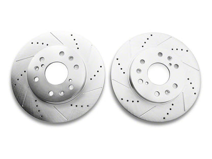 C&L Super Sport HD Cross-Drilled and Slotted 6-Lug Rotors; Front Pair (07-18 Silverado 1500)