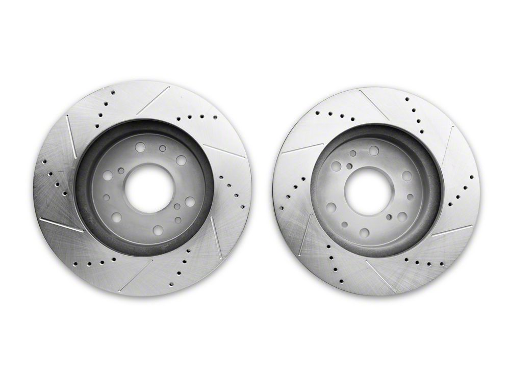 C&L Super Sport HD Cross-Drilled and Slotted 6-Lug Rotors; Front Pair (07-18 Silverado 1500)