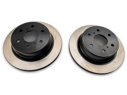 C&L OE Replacement Black Coated 6-Lug Rotors; Rear Pair (14-18 Silverado 1500)