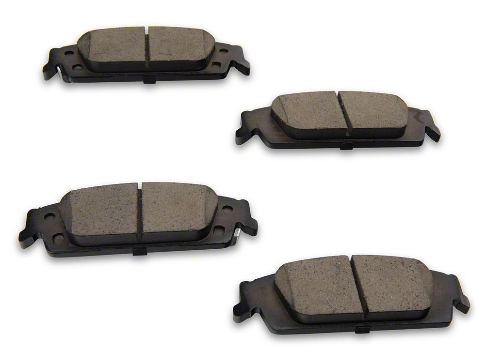 C&L OE Replacement Black Coated 6-Lug Brake Rotor and Pad Kit; Rear (14-18 Silverado 1500)