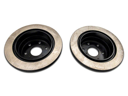 C&L OE Replacement Black Coated 6-Lug Brake Rotor and Pad Kit; Rear (14-18 Silverado 1500)