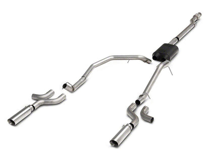 C&L Dual Exhaust System with Polished Tips; Side Exit (07-13 5.3L Silverado 1500)