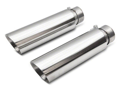 C&L Dual Exhaust System with Polished Tips; Side Exit (07-13 5.3L Silverado 1500)