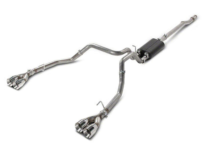 C&L Dual Exhaust System with Polished Tips; Rear Exit (19-26 5.3L Silverado 1500 w/ Factory Dual Exhaust)